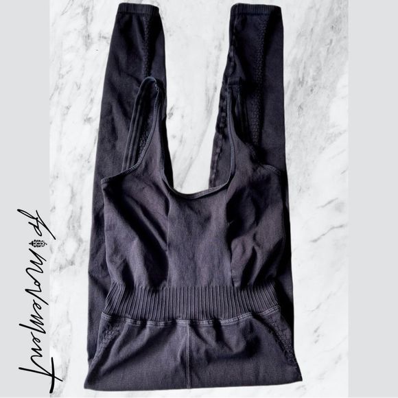 FP Movement by Free People Pants - 24. New Free People Good Movement Good Karma Onesie in Washed Black